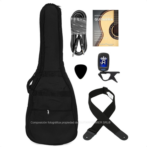 Funda Acolchada Guitarra Criolla Afinador Cable Correa Puas