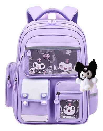 Nuevo Mochila Escolar Primaria Sanrio Kuromi Para Niñas