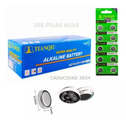 Pack 20 Pilas Ag10 Equivale Lr1130 L1131 389 Alcalina 1.5v