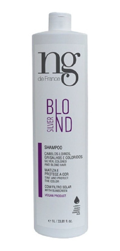 Shampoo Matizador Silver Blond Ng De France 1000ml