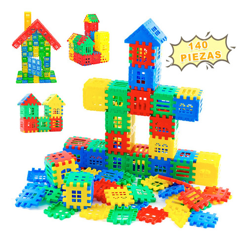 Kit Bloques De Construcción Juguetes Educativo Niños 140 Pcs