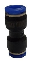 Imagem 3 de 6 de Kit 20 Conexão União Instantânea Pneumática Reta Tubo 8x8mm