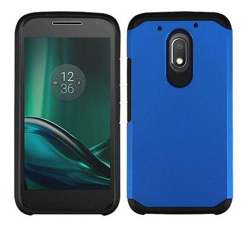 Funda Protector Uso Rudo Motorola Moto E3 G Play G4 Play Azu