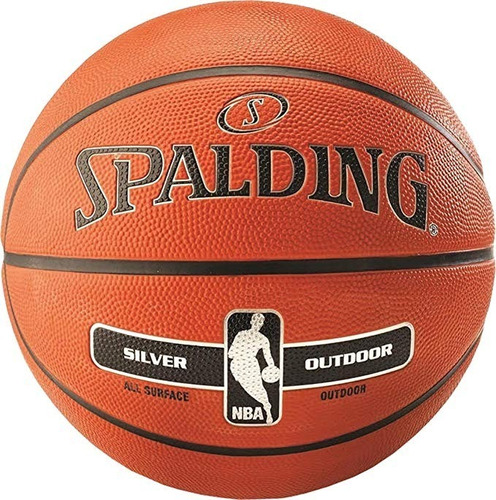 Pelota De Basquet Spalding Nba Silver Outdoor N 3