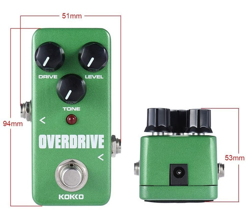 Pedal de efecto Kokko Mini Overdrive FOD3 verde