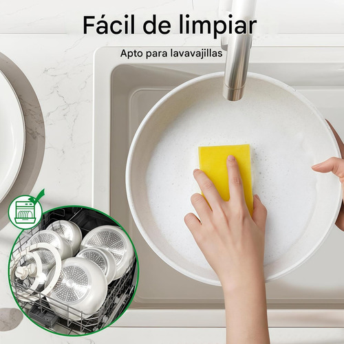 Batería De Cocina Sartén Antiadherente Juego Ollas 25 Piezas
