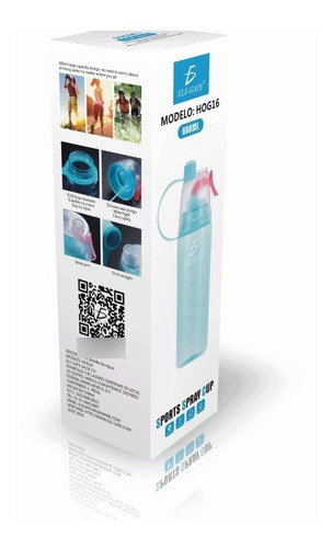 Imagen 4 de 8 de Botella De Agua Spray Atomizador Gym Fitness Deportivo Termo