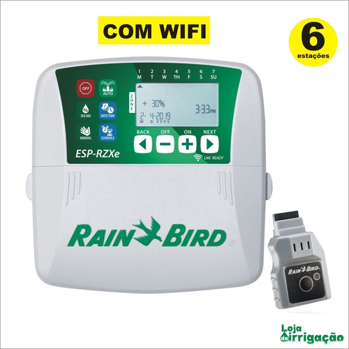 Imagem 2 de 9 de Controlador Irrigação Rzx-e 6 Est. Indoor Rain Bird Com Wifi