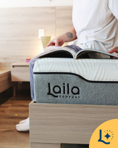 Colchon King Size De Espuma Memory Foam En Caja 200x190x24, Laila Prime
