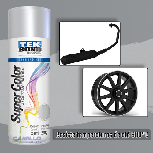 Tinta Spray Aerossol Tek Bond Alta Temperatura 350ml/250g