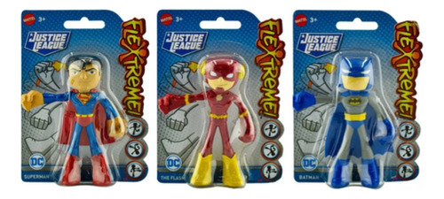 Dc Justice League Flextreme Pack 3 Figuras 10 Cm #1 Mattel