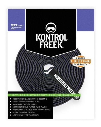 Kontrol Freek 12 Inches Cat-8 Cable Ethernet Para Juegos