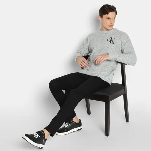 Sueter calvin klein hombre gris sale