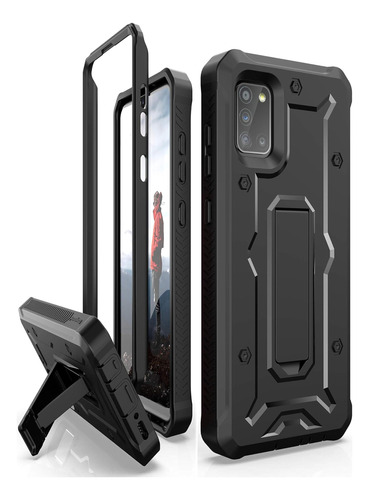 Funda Galaxy A31 Armadillo Tek Rugged Kickstand Negro