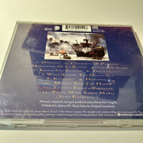 Imagen 4 de 4 de Vangelis 1492 Conquest Of Paradise Cd Alemán, Mike Oldfield