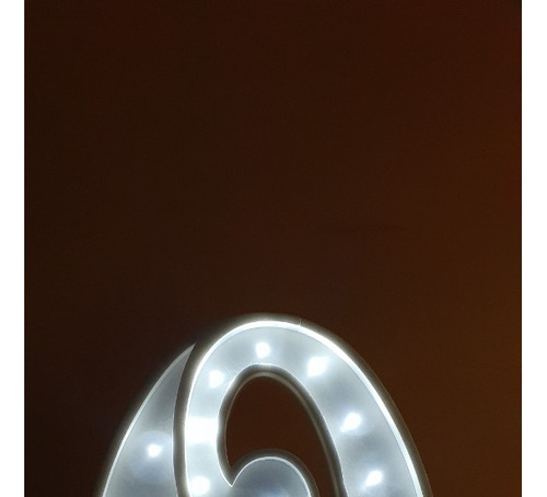 Letra Con Luz Led 50 Cm Pintada Polyfan Tu Nombre Importa