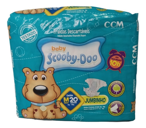 Pañales Bebé Scooby Doo 1 Paq Talla 20 Un Talla M 5 A 10 Kg