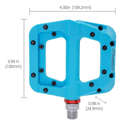 Pedales Fooker Mtb Para Bicicleta De Montaña, 3 Rodamientos,