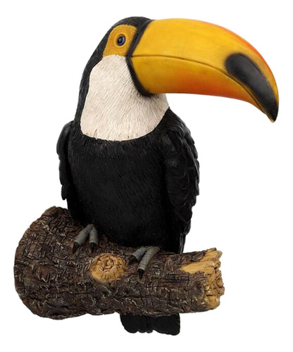 Resina Tucan En El Tocón Estatuilla Árbol Abrazador
