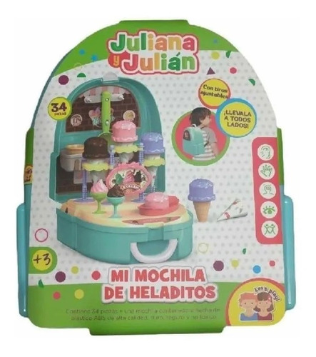 Mi Mochila De Heladitos Juliana Y Julián Juguete Sisjyj006