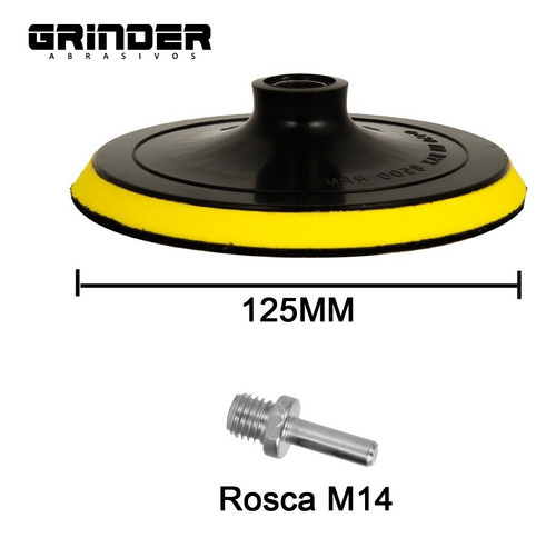 Disco Goma Amoladora + Lija Velcro 125mm Roto Orbita X 10