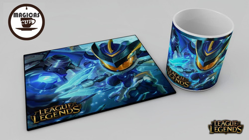 Imagen 3 de 6 de Taza Mágica Y Mouse Pad League Of Legends Lol