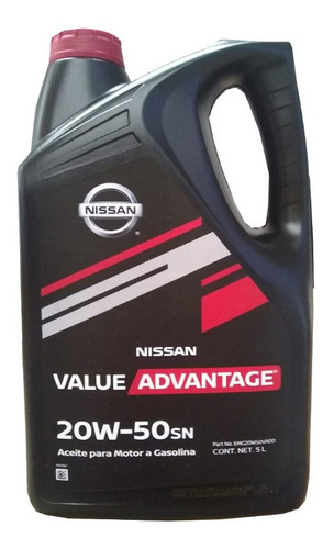 Aceite Mineral Sn 20w50 5l Nissan Original Value Advatage