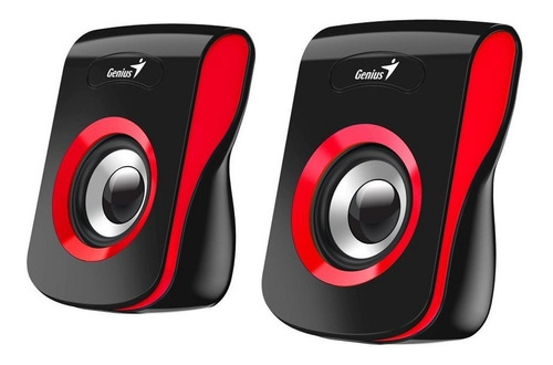 Parlantes Genius 2.0 Sp-q180 6 Wats  Usb Rojo