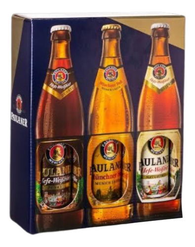 Kit 3 Cerveja Paulaner Degustação Presente Origem Alemanha  