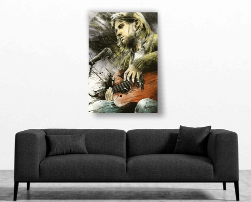 Cuadro Decorativo En Canvas Kurt Cobain Nirvana - 09