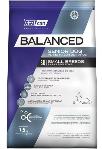 Balanced Senior Raza Pequeña 7,5 Kg Pt