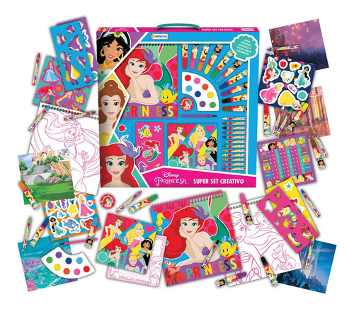 Imagen 5 de 7 de Set Xl Arte Disney Granja Peppa Acuarelas Juego Pintar