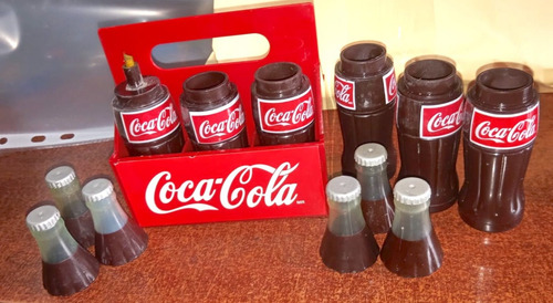 6 Botellitas De Coca Cola Didacticas Su Caja Coleccionables (Usado)