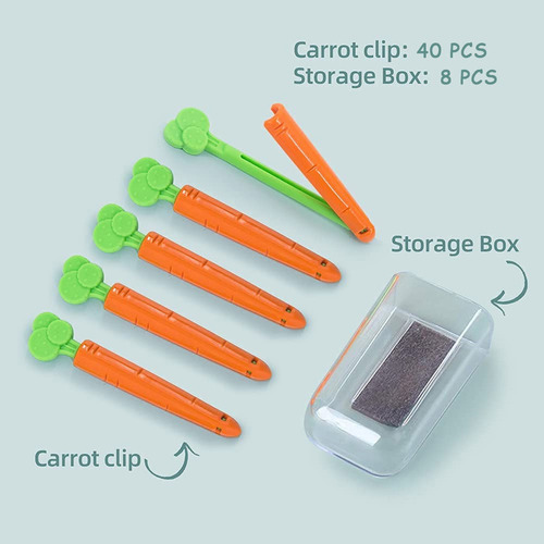 40 Uds Clips De Sellado De Bolsas De Plástico Clips Comida