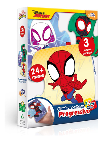 Quebra Cabeça Progressivo Spidey Baby - Toyster 8069