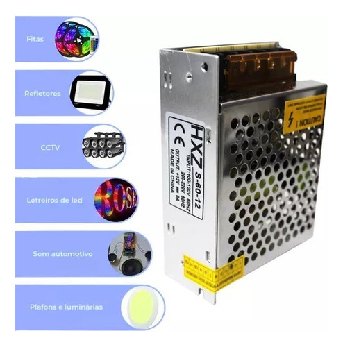 Fonte Chaveada 12v 5a Com Protecao Lb-ca559