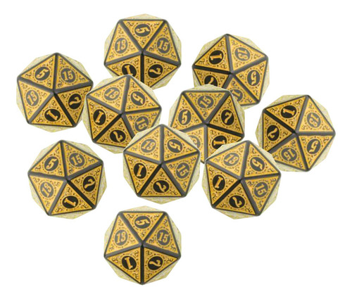 5 Juego De Dados De 10 Uds. Letras Inglesas Resistentes Al