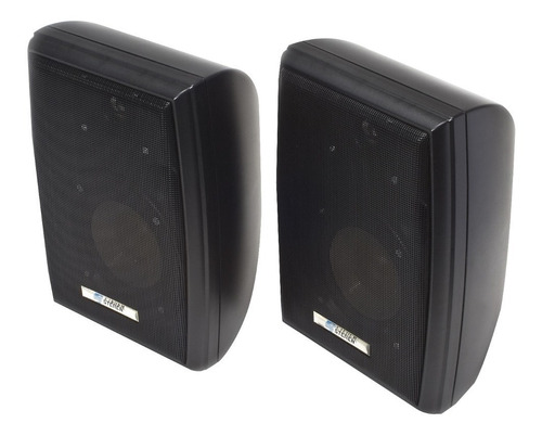 Juego De 2 Bafles De 500 Watts Color Negro.  Spk-1000ne