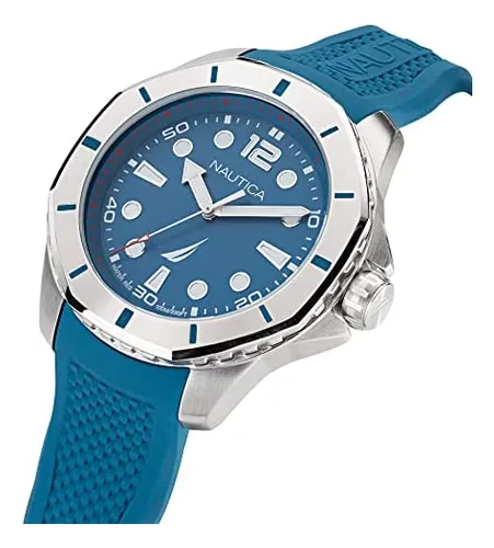 Reloj Nautica Koh May Bay Para Hombre Con Correa De Silicona