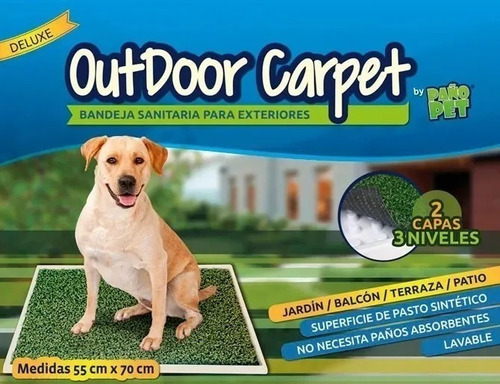 Bandeja Sanitaria Pasto Paño Pet Carpet Max Outdoor Exterior