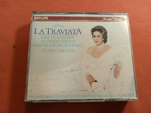 Verdi Kiri Te Kanawa / La Traviata Opera Cd Doble / Usa B17 
