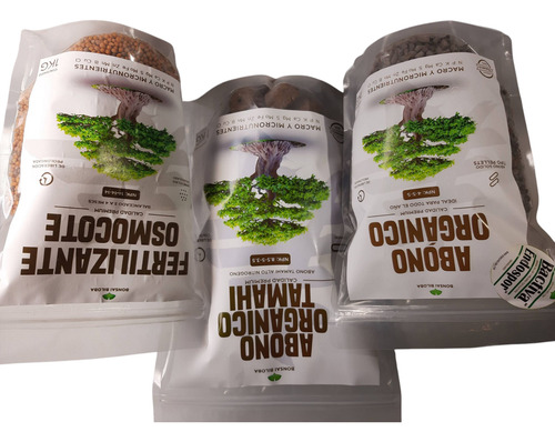 Kit 3 Kg. 1 Kg Osmocote, 1 Kg Orgánico Pellets 1 Kg Tamahi (Usado)