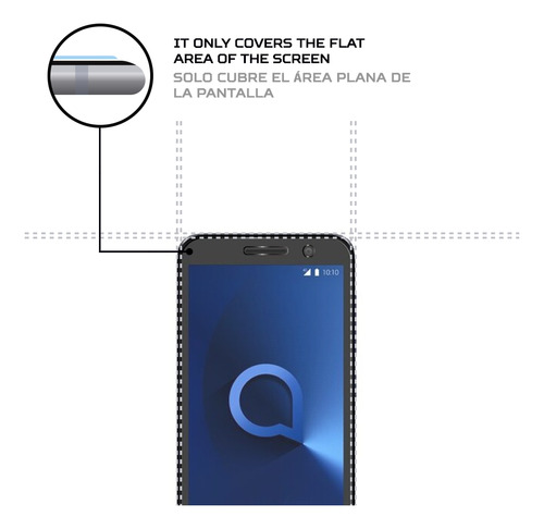 Protector Mica Pantalla Para Alcatel 1