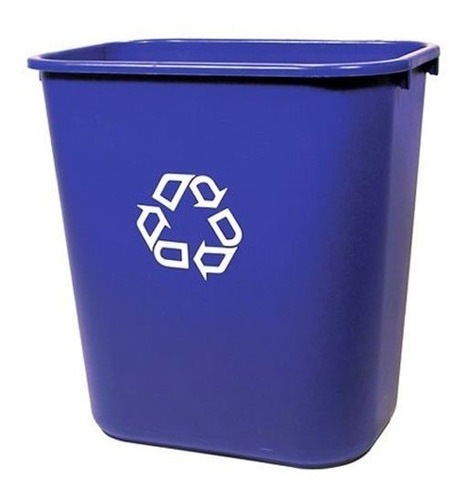 Rubbermaid Fg295673 Azul Medio Deskside Reciclaje De Envases