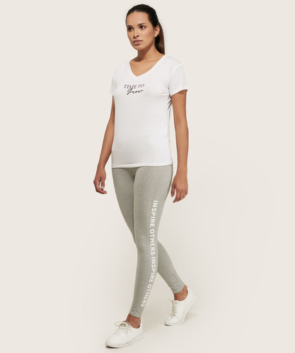 Leggins Mujer Patprimo Gris Algodón Largo 30230677-10138