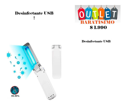 Luz Ultravioleta Desinfectante Usb ( Pack X 10) 