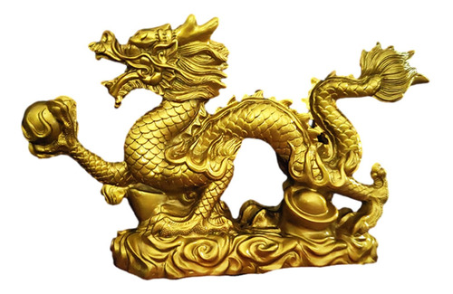 Treasures Fengshui Estatua Dragón Escultura 2024 Año Nuevo