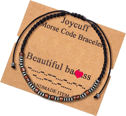 Joycuff - Pulsera Motivacional En Código Morse Para Mujer Co