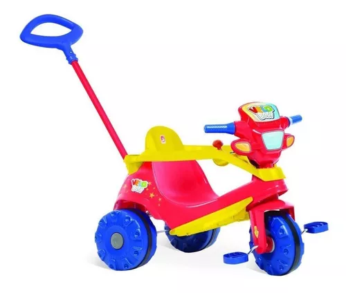 Triciclo Infantil Velo Baby com Empurrador - Bandeirante