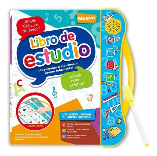 Libro Tactil Didáctico Para Niños Aprende Español E Ingles